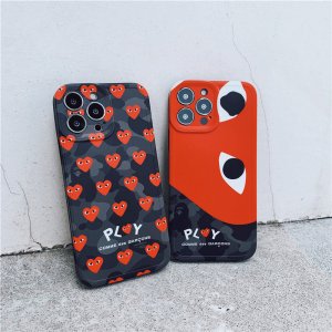 【2021新作】人気新品 ブランド コムデギャルソン CDG PLAY 携帯電話 ケース iPhone 12/12 Pro/12 Pro Max/11 PRO/MAX/XS/8/7 plus スマホケース ケース シリコーン素材 [#case202112068]