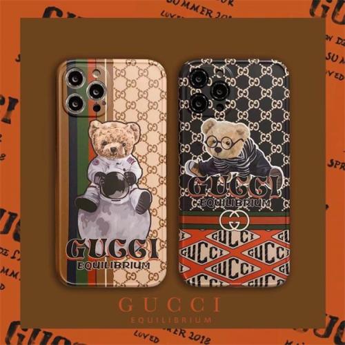 GUCCI スマホケース iPhone15/14ケース 熊 職業シリーズ 宇宙飛行士＆学者 iPhone14pro/pro max/plus/13/13 pro/13pro max ビジネスマンOL iphone12/12pro/12pro 芸能人愛用  ブランド モノグラム グッチ 携帯 カバー 11max/11/11pro/xs/xsmax アイフォン ケース Gucci 風 アイホン ケース 定番ロゴ