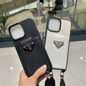 ブランド PRADA プラダ ケース レザー素材 IPHON...