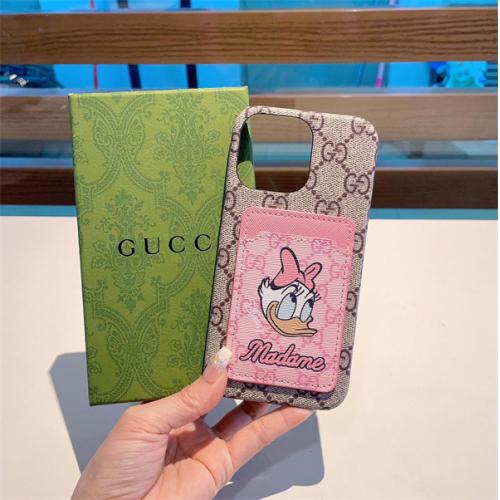 グッチ Gucci 高级 おしゃれ ハイ ブランドアイフォン ディズニー コラボ デイジーダック iphone 15 TPU ケース アイフォン 15 Gucci アイホン グッチ風 ロゴ モノグラム 落下防止 携帯 カバー アイフォン ケース pro max