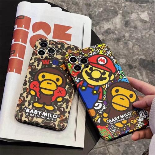 A BATHING APE Bape iphoneケース plus ハイブランド アベイシングエイプ スマホケース 携帯 カバー 流行り 大人気 おすすめ 韓国 オシャレ新品 15 ストリート 雰囲気 アイホン ファッション Bape風  iphone pro max