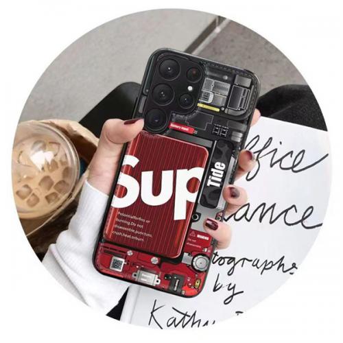 Supreme シュプリーム iphone15 14 ケースブランド カード入れ 韓国風 iphone14/13/13pro maxケース レディース 斜め掛け アイフォン 15/14/13 pro maxケースパロディーブランド携帯ケースiphone 15 ultra 14pro/13 pro maxケース手帳型