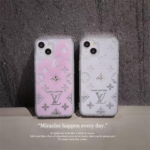 ルイ・ヴィトン Louis Vuitton iPhone16 PRO MAX 14 アイフォン15 PRO MAX 16 PRO 耐衝撃 高級 ブランド ケース アイフォン15 16ケース 透明 ピンク ホワイト モノグラムデザイン ファッション iPhone16 PRO MAX14 PRO MAX 15 16ケース