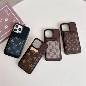 ルイヴィトン LOUIS VUITTON LV iPhone16 PRO MAX 15ケース カード収納付き 高級レザー 耐衝撃 ファッションアイテム アイフォンケース ファッション IPHONE16 PRO MAX14 PRO MAX 15 16ケース ブランド アイフォン15 16ケースファッション