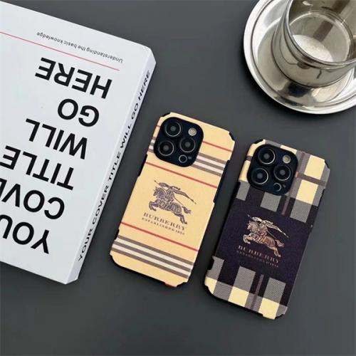 全機種対応 バーバリー Burberry チェック＆ストライプ iPhoneケース クラシックナイトロゴ入り 高品質 新作 ファッション IPHONE16 PRO MAX14 PRO MAX 15 16ケース ブランド アイフォン15 16ケースファッション