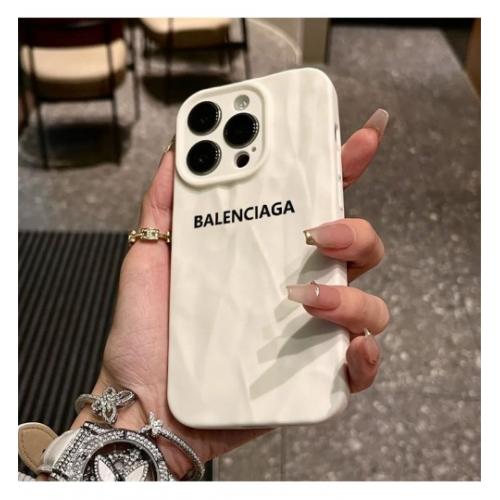 全機種対応バレンシアガ Balenciaga シンプルホワイト iPhone ケース ブランド 高級感 iPhone 14/15 Pro Maxケース 高品質 新作 ファッション IPHONE16 PRO MAX14 PRO MAX 15 16ケース ブランド アイフォン15 16ケースファッション 人気